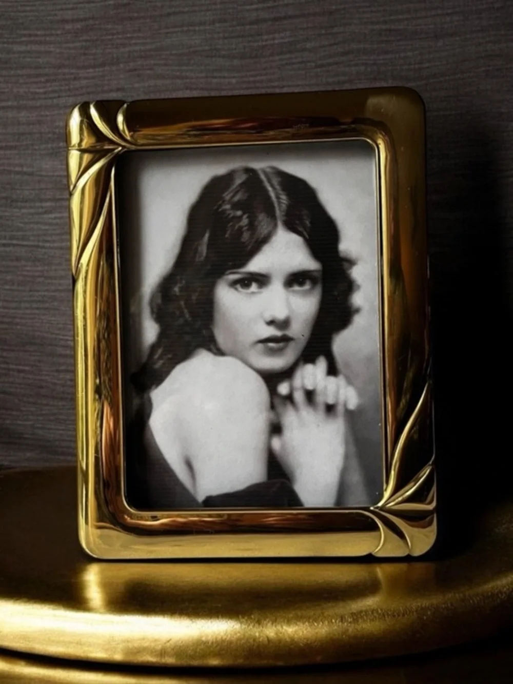 Solid Brass Photo Frame 6.5”x8.5” Vintage for 5”x7” photo..